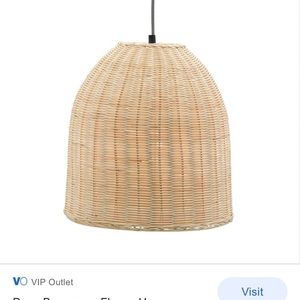Rattan pendant lamp New hardwire